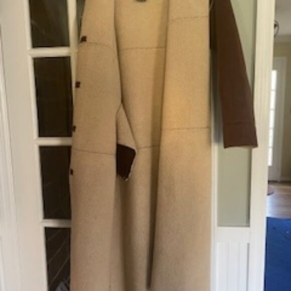Ralph Lauren Faux Shearling Long Coat - Size Petite M - Picture 5 of 6